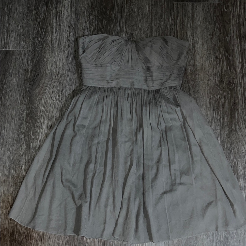 J. Crew Strapless Charcoal Dress